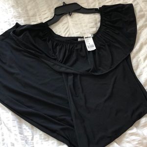 Black off the shoulder dress